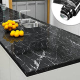 Self Adhesive Black Marble Sheet Sticker For Kitchen, Cupboard, Wall (60*200 cm)