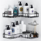 Kitchen Bathroom Corner Metal Rack Shelf 🔥 New Design with Hook😍