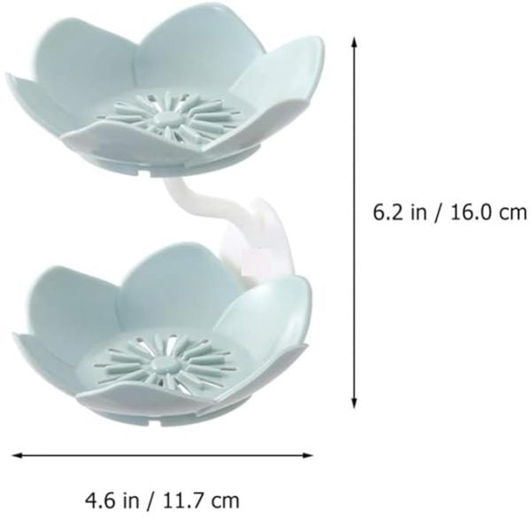 Wall-Mounted Double-Layer Lotus Flower Soap Holder
