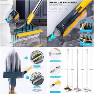 2 In 1 Floor Cleaning Brush Bathroom Tile Windows Floor Cleaning Brush With 120° Rotatable Head – Multipurpose Bathroom Floor Cleaning Brush – Floor Brush Scrubber – Without Box