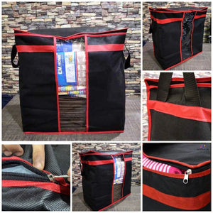 Black Storage Blanket Bag Organizer